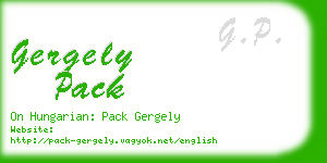 gergely pack business card